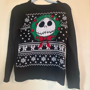 Black Holiday Sweater with Festive Design
